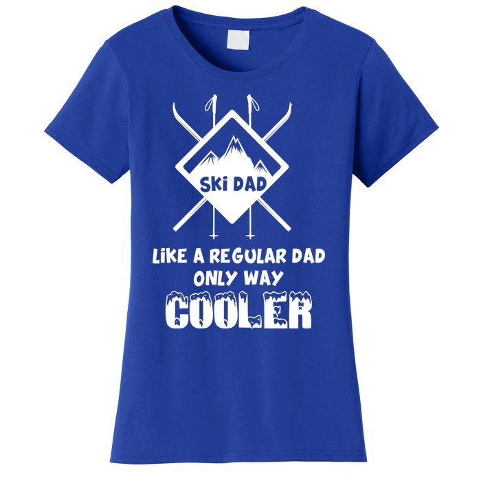 Funny Skiing Father Ski Dad Gift Women's T-Shirt