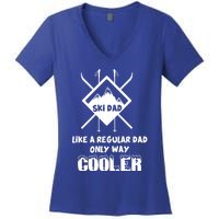 Funny Skiing Father Ski Dad Gift Women's V-Neck T-Shirt