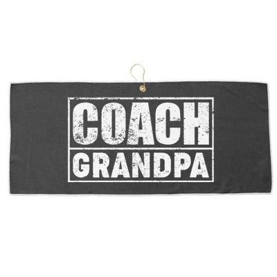 Funny Soccer Football Basketball Coach Grandpa Father's Day Premium Large Microfiber Waffle Golf Towel