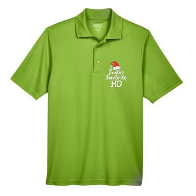 Funny SantaS Favorite Ho Funny Christmas Xmas Santa Hat Men's Origin Performance Pique Polo