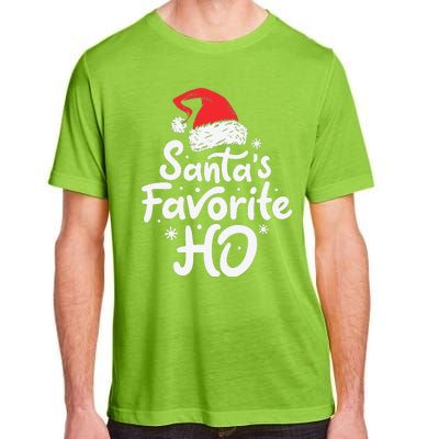 Funny SantaS Favorite Ho Funny Christmas Xmas Santa Hat Adult ChromaSoft Performance T-Shirt