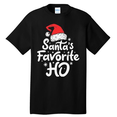 Funny SantaS Favorite Ho Funny Christmas Xmas Santa Hat Tall T-Shirt