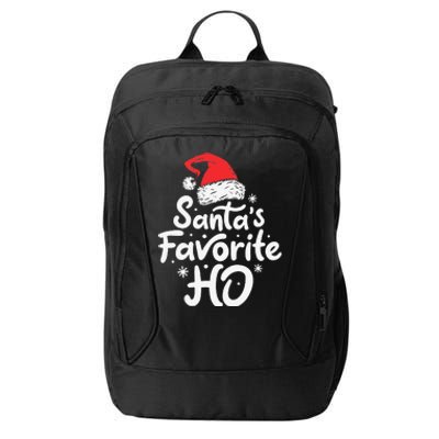 Funny SantaS Favorite Ho Funny Christmas Xmas Santa Hat City Backpack