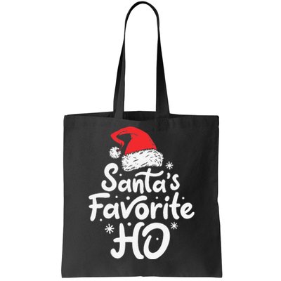 Funny SantaS Favorite Ho Funny Christmas Xmas Santa Hat Tote Bag