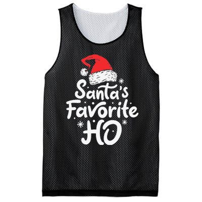 Funny SantaS Favorite Ho Funny Christmas Xmas Santa Hat Mesh Reversible Basketball Jersey Tank