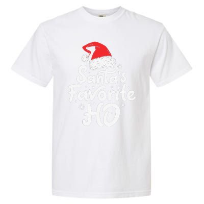 Funny SantaS Favorite Ho Funny Christmas Xmas Santa Hat Garment-Dyed Heavyweight T-Shirt