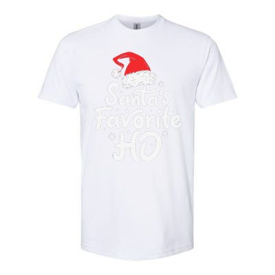 Funny SantaS Favorite Ho Funny Christmas Xmas Santa Hat Softstyle CVC T-Shirt