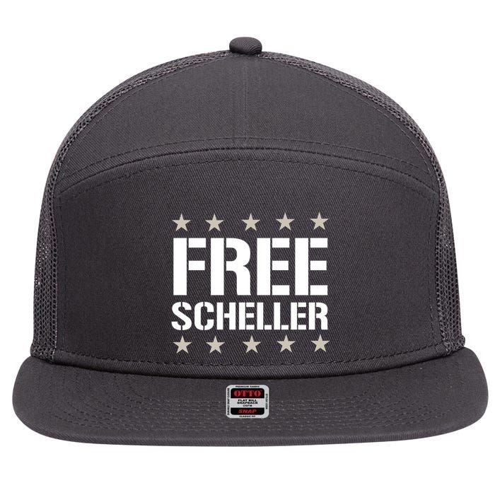 Free Scheller 7 Panel Mesh Trucker Snapback Hat