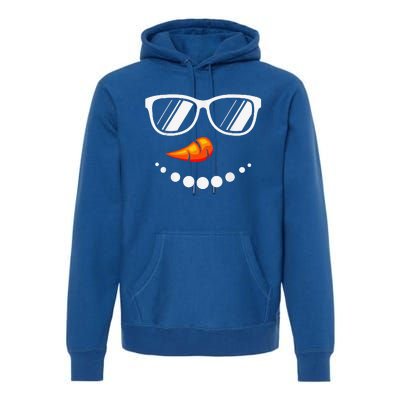 Funny Snowman Face Schnemann Costume Christmas Funny Premium Hoodie