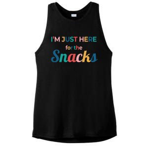 Funny Sarcastic Foodie Gift I'm Just Here For The Snacks Funny Gift Ladies PosiCharge Tri-Blend Wicking Tank