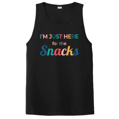 Funny Sarcastic Foodie Gift I'm Just Here For The Snacks Funny Gift PosiCharge Competitor Tank