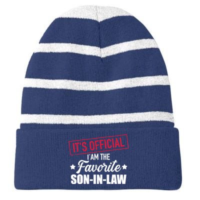 Favorite Soninlaw From Motherinlaw Or Fatherinlaw Striped Beanie with Solid Band