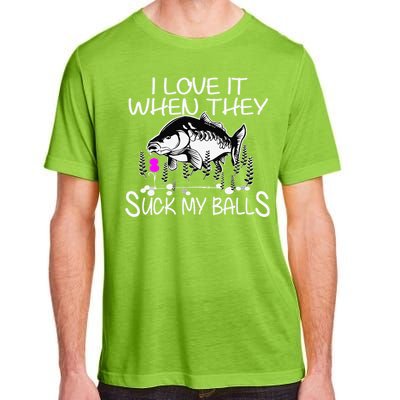 Funny Smutty Fisher Carp Fishing Adult ChromaSoft Performance T-Shirt