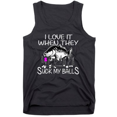 Funny Smutty Fisher Carp Fishing Tank Top