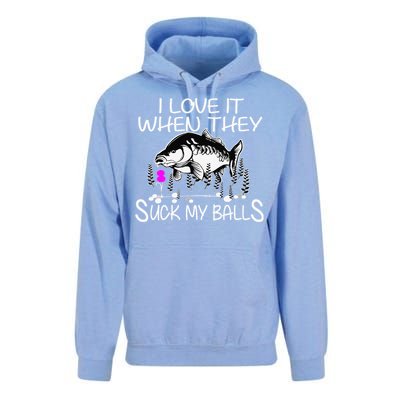 Funny Smutty Fisher Carp Fishing Unisex Surf Hoodie