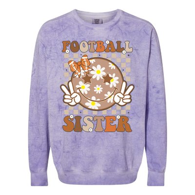 Football Sister For Sport Lover Colorblast Crewneck Sweatshirt