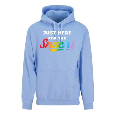 Funny Sarcastic Foodie Gift Just Here For The Snacks Gift Unisex Surf Hoodie