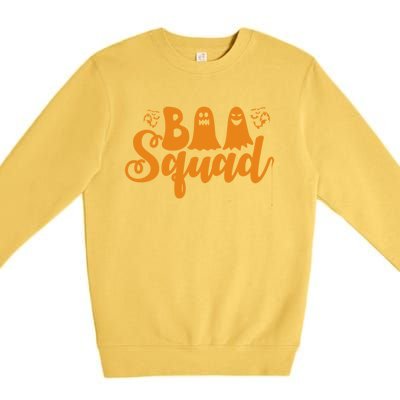 Funny Spooky Family Halloween Season Boo Squad Matching Idea Great Gift Premium Crewneck Sweatshirt