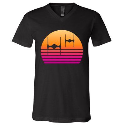 Fighter Sunset V-Neck T-Shirt