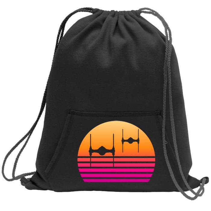 Fighter Sunset Sweatshirt Cinch Pack Bag