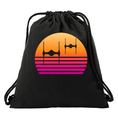 Fighter Sunset Drawstring Bag