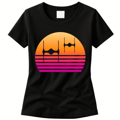 Fighter Sunset Womens T-Shirt