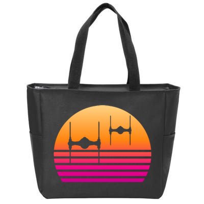 Fighter Sunset Zip Tote Bag