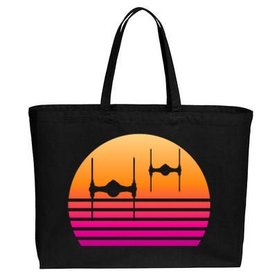 Fighter Sunset Cotton Canvas Jumbo Tote