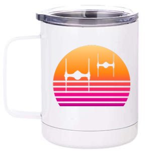 Fighter Sunset 12 oz Stainless Steel Tumbler Cup