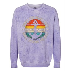 Funny Sorry For What I Said While Docking The Boat Colorblast Crewneck Sweatshirt