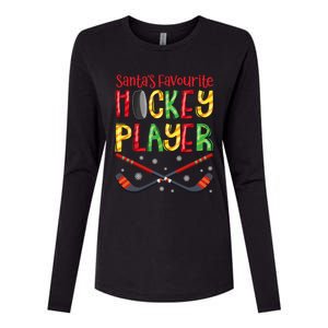 Funny SantaS Favourite Hockey Player Christmas Funny Gift Xmas Cool Gift Womens Cotton Relaxed Long Sleeve T-Shirt