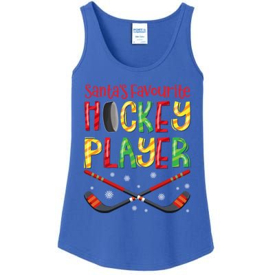 Funny SantaS Favourite Hockey Player Christmas Funny Gift Xmas Cool Gift Ladies Essential Tank