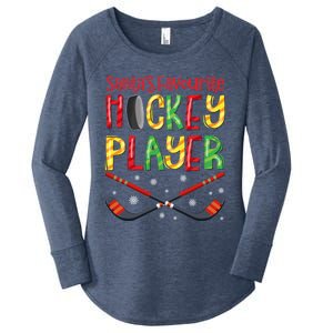 Funny SantaS Favourite Hockey Player Christmas Funny Gift Xmas Cool Gift Women's Perfect Tri Tunic Long Sleeve Shirt