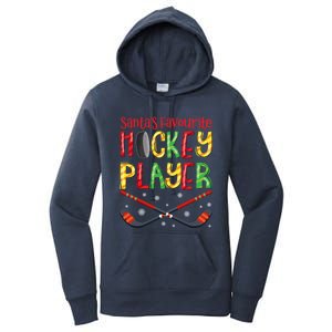 Funny SantaS Favourite Hockey Player Christmas Funny Gift Xmas Cool Gift Women's Pullover Hoodie