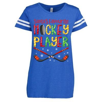 Funny SantaS Favourite Hockey Player Christmas Funny Gift Xmas Cool Gift Enza Ladies Jersey Football T-Shirt