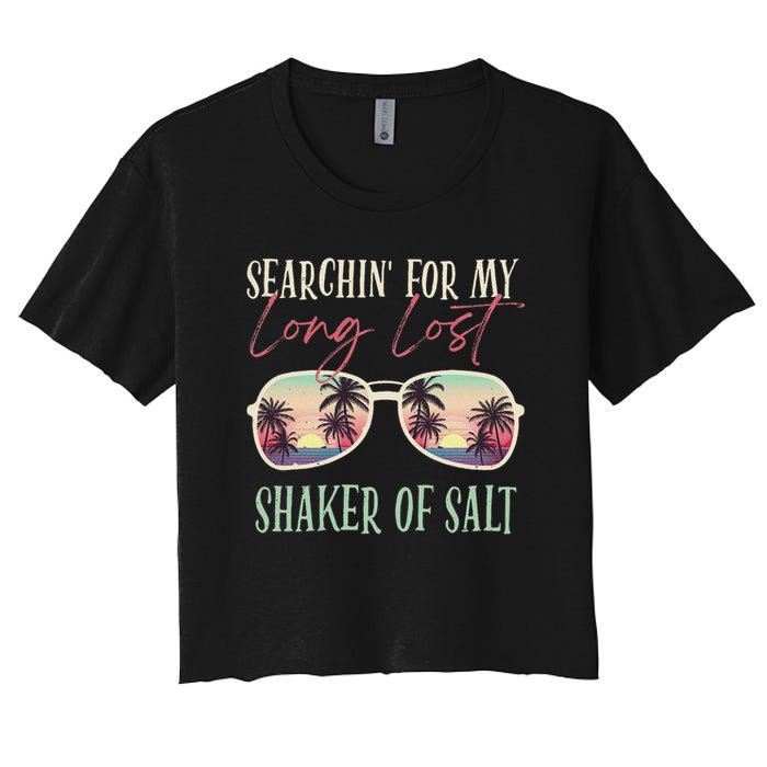 Funny Searching For My Long Lost Shaker Of Salt Shaker Women's Crop Top Tee