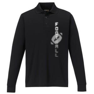 Football Sports Fan Logo Performance Long Sleeve Polo