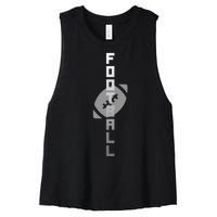 Football Sports Fan Logo Women's Racerback Cropped Tank