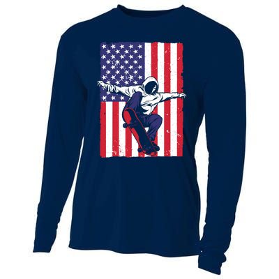 Funny Skateboarding For Skateboarding Skateboarder Cooling Performance Long Sleeve Crew