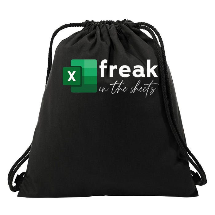 Funny Spreadsheet Freak In The Sheets Accountant Drawstring Bag