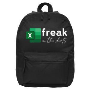 Funny Spreadsheet Freak In The Sheets Accountant 16 in Basic Backpack