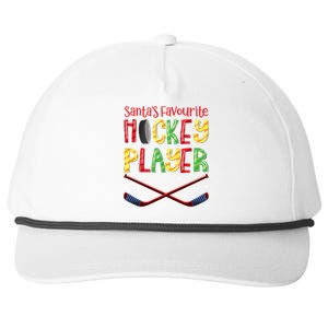 Funny SantaS Favourite Hockey Player Christmas Funny Gift Xmas Meaningful Gift Snapback Five-Panel Rope Hat