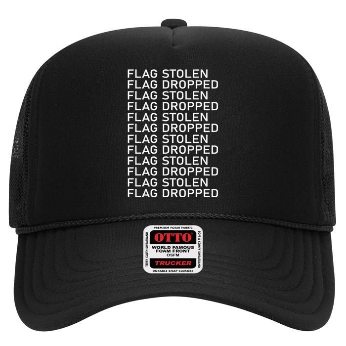 Flag Stolen Flag Dropped High Crown Mesh Back Trucker Hat