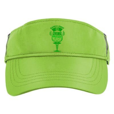 Funny Safety First With A Nurse St Patricks Day Meaningful Gift Adult Drive Performance Visor