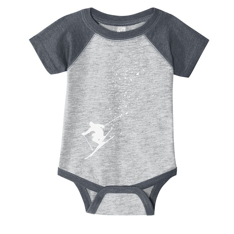 Freestyle Skiing Freeski Winter vintage Sports Skier Infant Baby Jersey Bodysuit