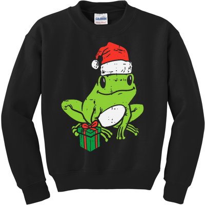 Frog Santa Funny Animal Christmas Xmas Kids Sweatshirt