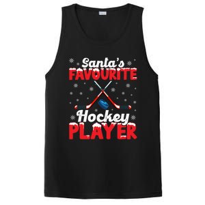 Funny SantaS Favourite Hockey Player Christmas Snowflakes Meaningful Gift PosiCharge Competitor Tank