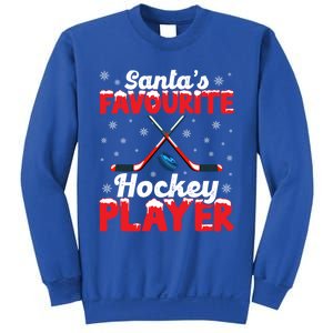 Funny SantaS Favourite Hockey Player Christmas Snowflakes Meaningful Gift Sweatshirt