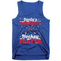 Funny SantaS Favourite Hockey Player Christmas Snowflakes Meaningful Gift Tank Top