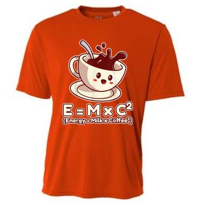 Funny Science Formula E=MC2 Energy Milk Coffee Kawaii Cooling Performance Crew T-Shirt